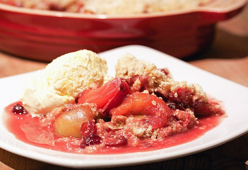 Mulled Wine Fruit Crumble